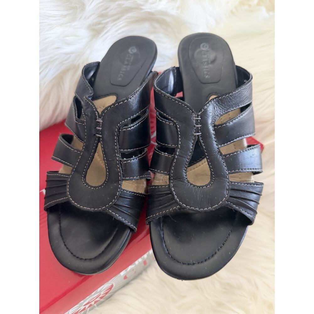 Earth Spirit Classics Women’s 8 Melody Sandals Black Comfort Open‎ Toe Mule